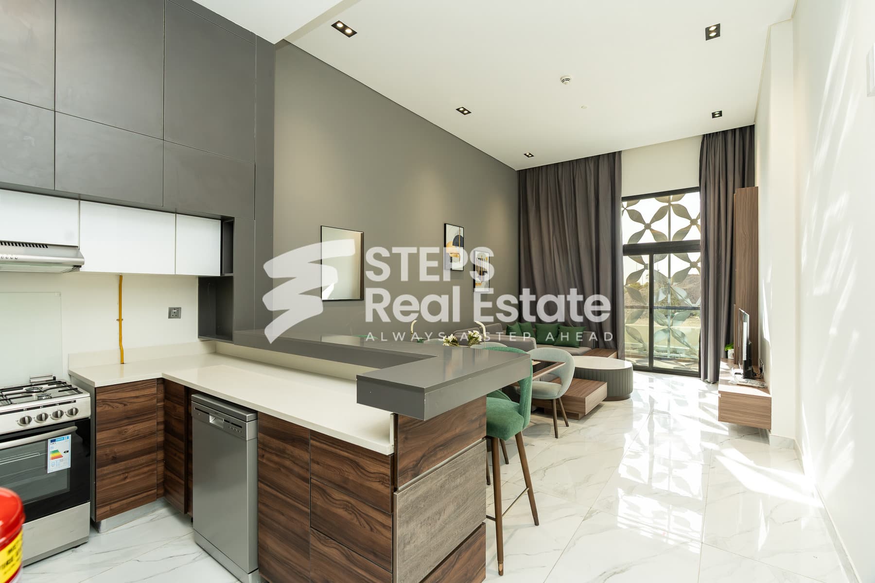 New Furnished Apartment with Garden in Lusail