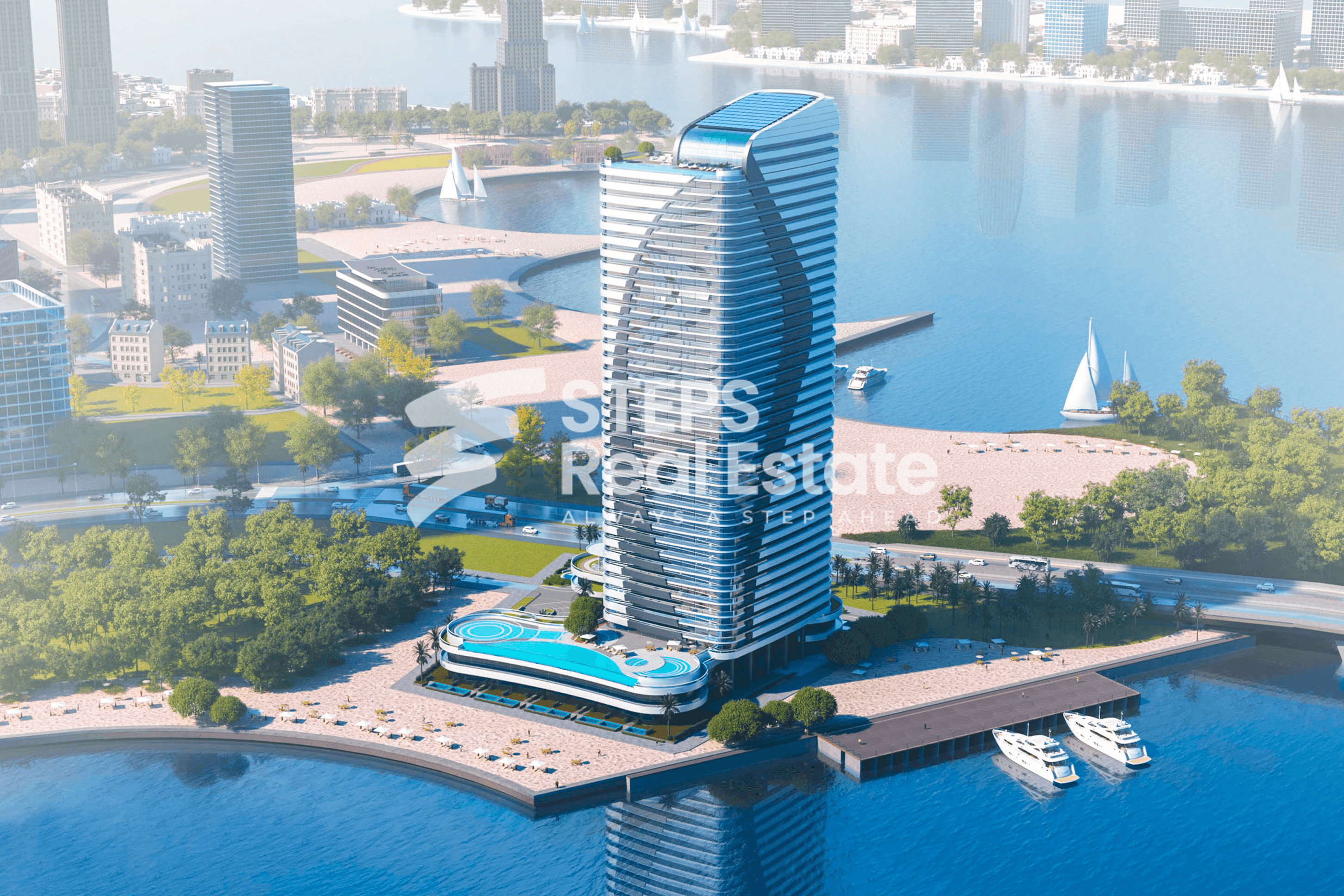 Full Sea View Studio with Balcony in Lusail City