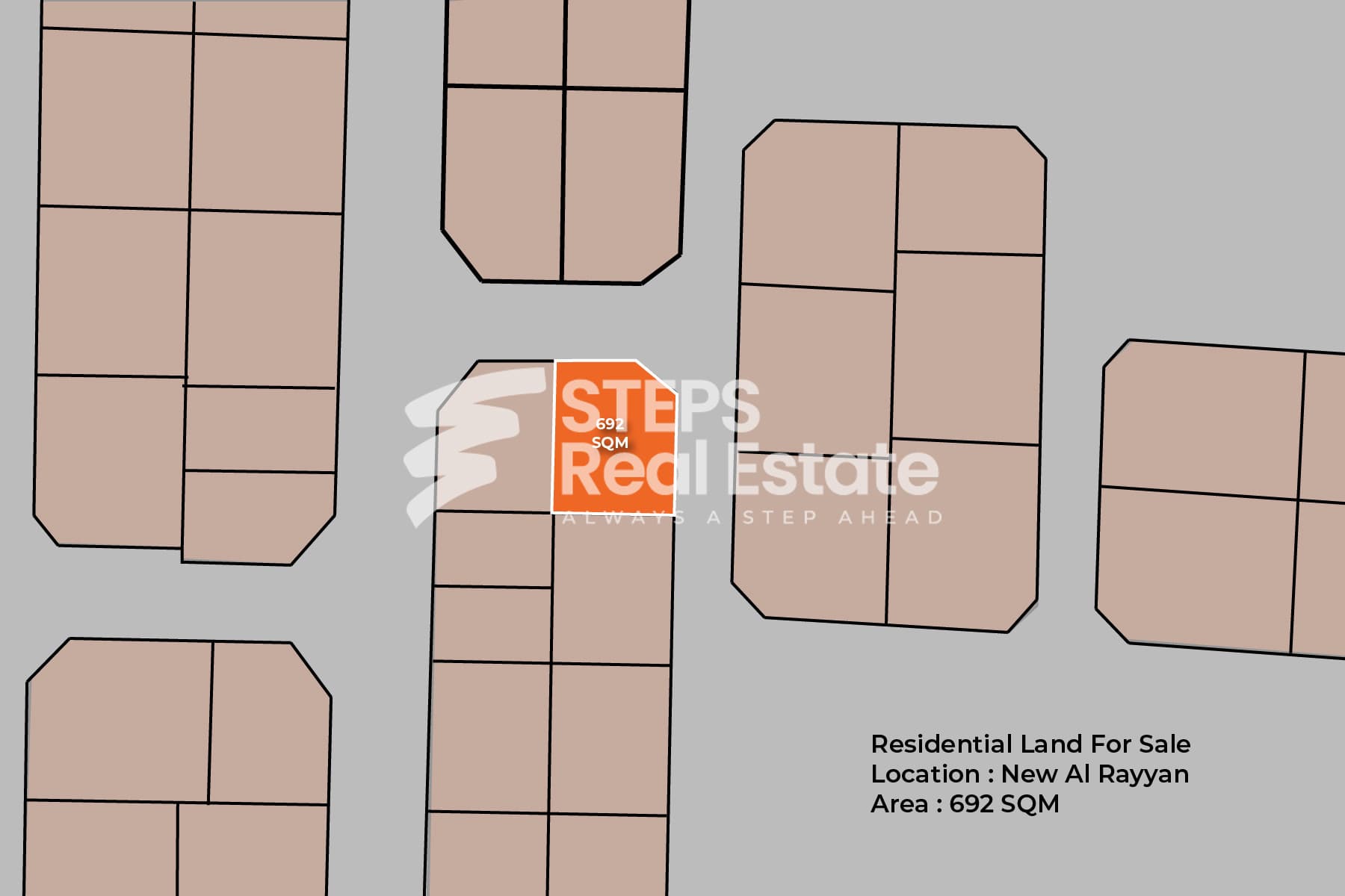 Double Street Villa Plot for sale in New Al Rayyan