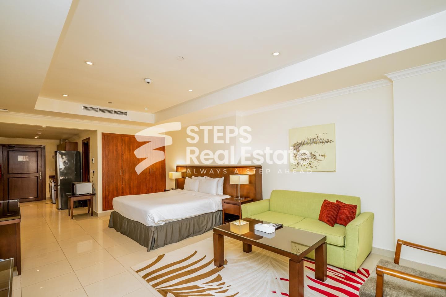 Furnished Apartment with City & Sea Views Balcony