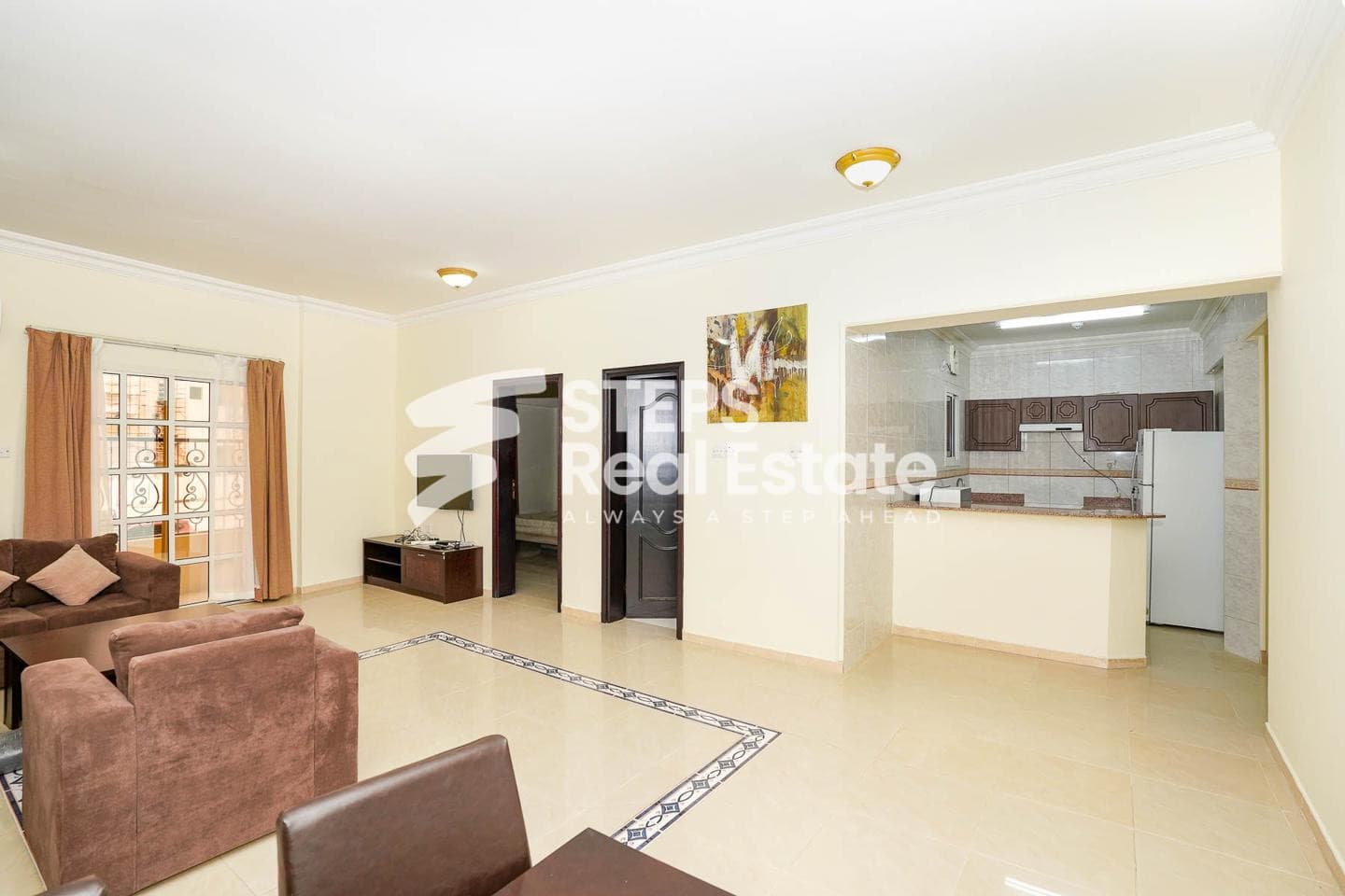 Modern Furnished Apartment with Balcony Access