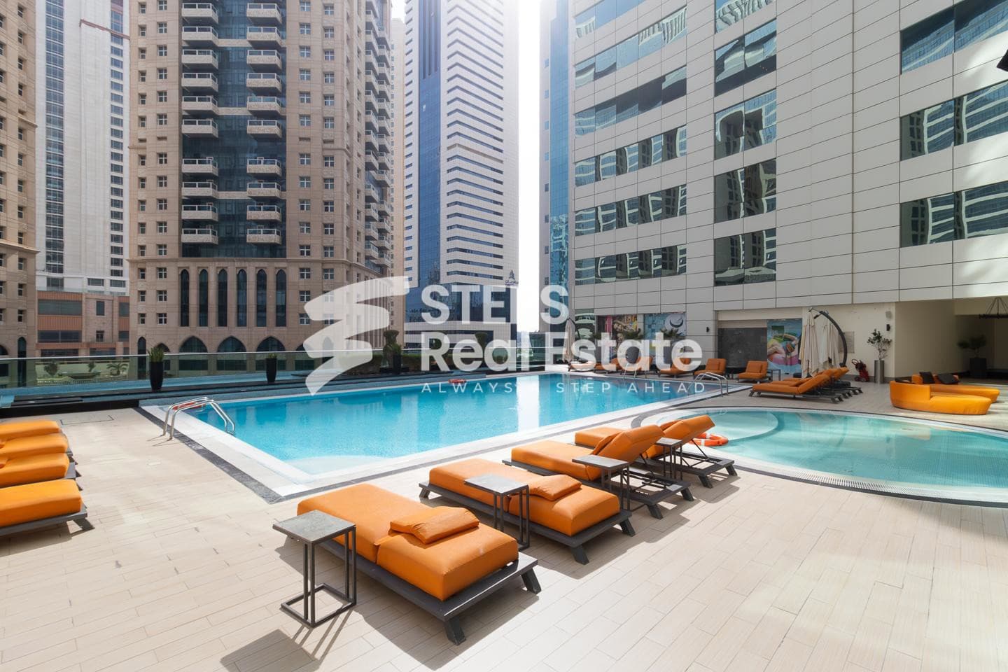 Furnished Apartment & Sea & City Views in West Bay