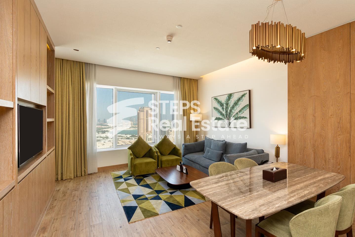 Furnished Apartment with Sea View, Prime West Bay