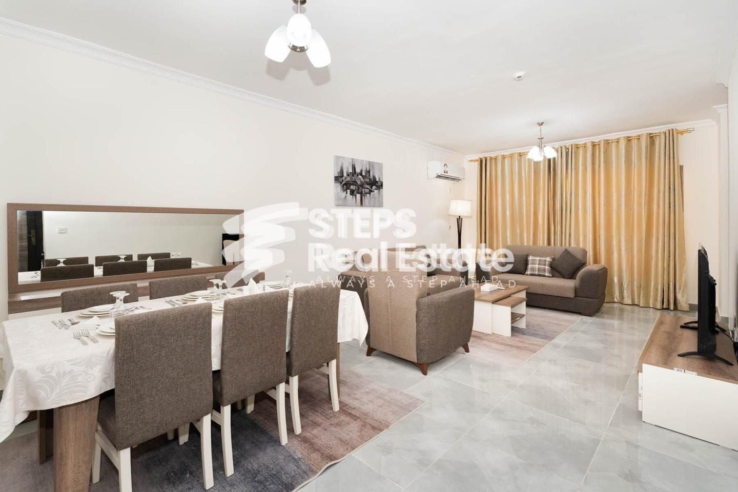 Furnished, Ready flat in Al Wukair – Secure Entry