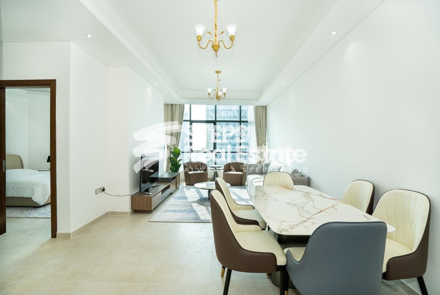 Modern Sea View Apartment in Lusail with Balcony
