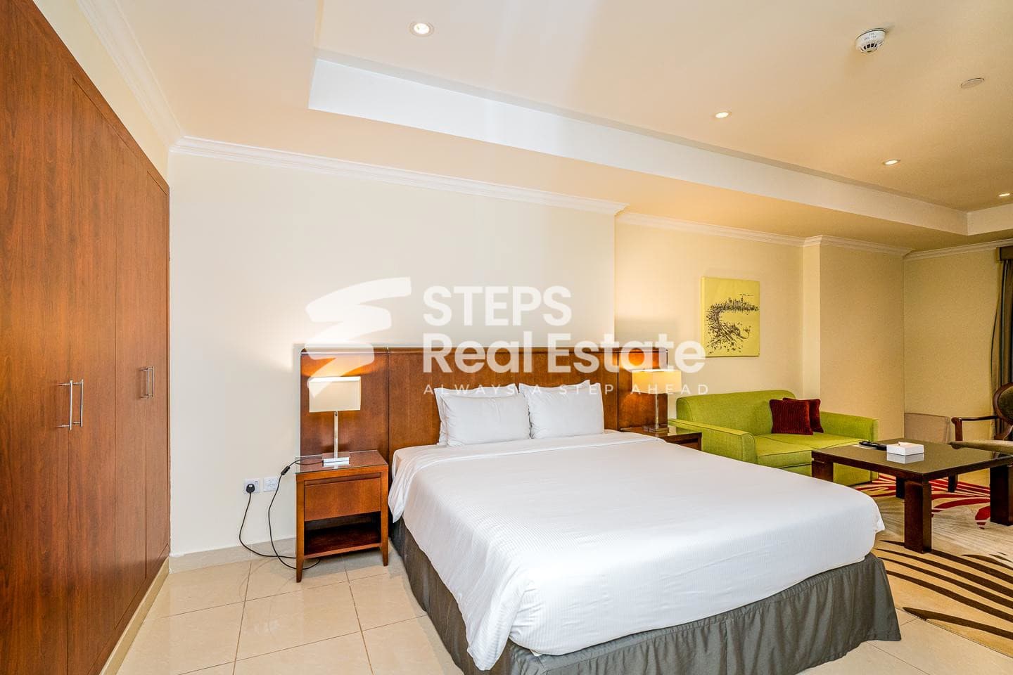 Furnished Apartment with City & Sea Views Balcony 30