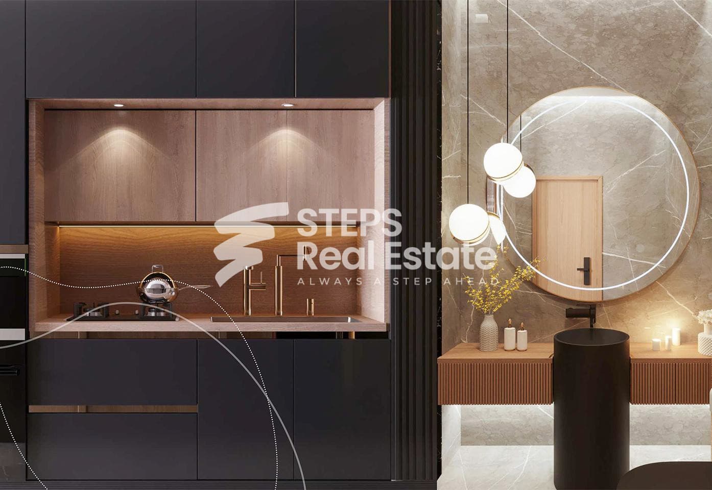 Furnished Studio with City View in Lusail  20