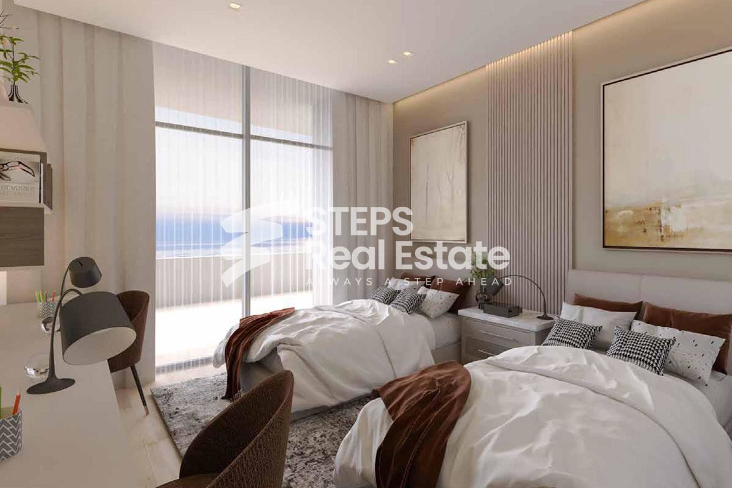 Contemporary flat with Sea and City Views, Lusail 24